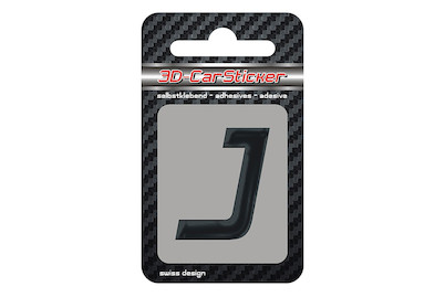 Image of 3D Car Sticker J schwarz bei JUMBO
