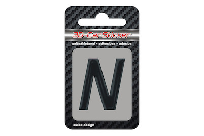Image of 3D Car Sticker N schwarz bei JUMBO