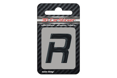 Image of 3D Car Sticker R schwarz bei JUMBO