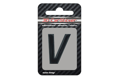 Image of 3D Car Sticker V schwarz bei JUMBO