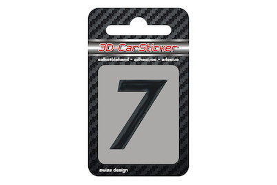 Image of 3D Car Sticker 7 schwarz bei JUMBO