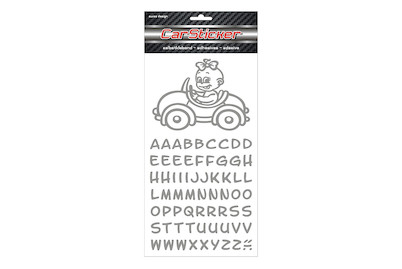 Image of 3D Car Sticker Girl silber bei JUMBO