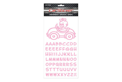Image of 3D Car Sticker Girl rosa bei JUMBO