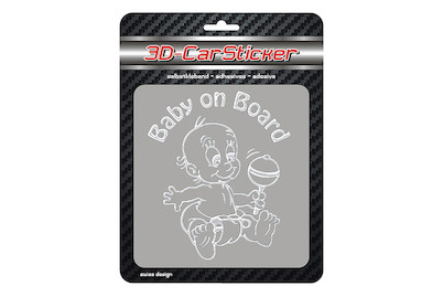 Image of 3D Car Sticker Baby chrom