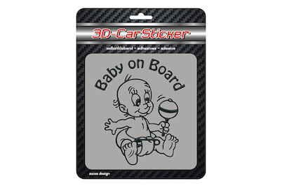 Image of 3D Car Sticker Baby schwarz bei JUMBO
