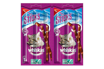 Image of Whiskas Katzensnack Sticks Lachs 6 Stück bei JUMBO