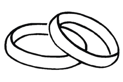 Image of Holz-Stempel Trauringe 3x4 cm bei JUMBO