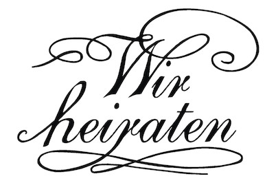 Image of H.- Stempel Wir heiraten , 5x7cm bei JUMBO