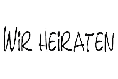 Image of H.- Stempel Wir heiraten , 3x9cm bei JUMBO