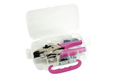 Image of Plastik Crop-a-Dile im Plastikkoffer, Eyeletsetter+ca.100Eyelet, SB-Blisterbox bei JUMBO