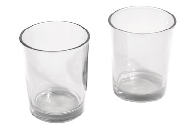 Image of Teelichtglas, 5cm ø, 6,5cm, PVC-Box 2Stück