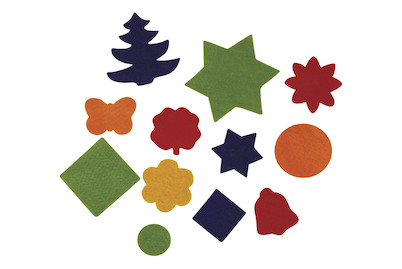 Image of Filzzuschnitte, verschiedene Formen, 2,5 - 6 cm, SB-Btl. 100 Stück bei JUMBO