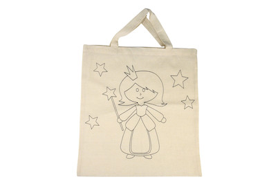 Image of Baumwoll-Tasche, bedruckt, beige, 42x38cm, Motiv:Prinzessin, SB-Btl 1Stück bei JUMBO