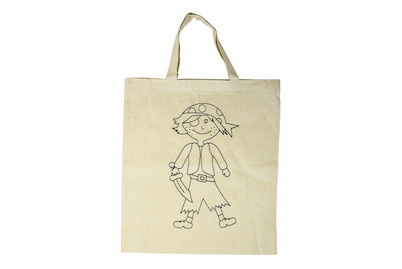 Image of Baumwoll-Tasche, bedruckt, beige, 42x38cm, Motiv: Pirat, SB-Btl 1Stück bei JUMBO