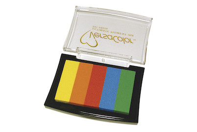 Image of Stempelkissen Versacolor , 5 Farben, Stempelfläche 4,7x7,5 cm bei JUMBO