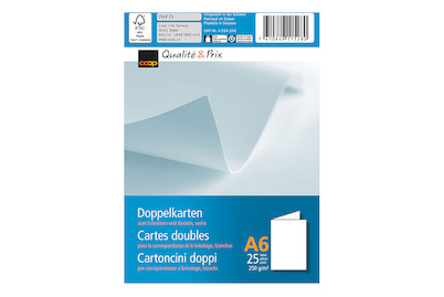 Image of Qualité&Prix Doppelkarten A6 25 Stück bei JUMBO
