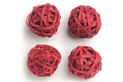 Image of Rattankugeln dunkelrot bei JUMBO