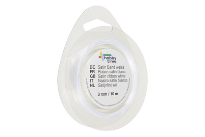 Image of Satin Band 3 mm 10m weiss bei JUMBO
