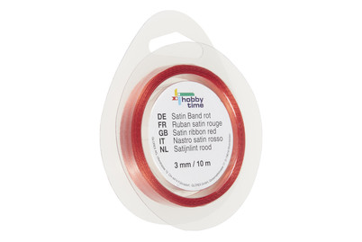 Image of Satin Band 3 mm 10m rot