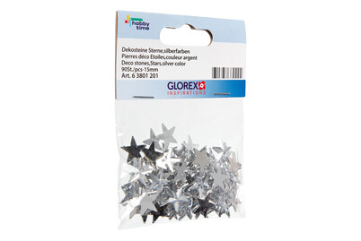 Image of Dekosteine Sterne 90St 15mm silber bei JUMBO