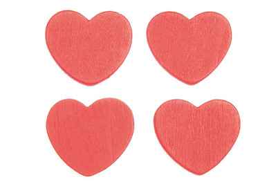 Image of Holzstreuteile Herz gross 12 St 3 x 3.5 cm bei JUMBO