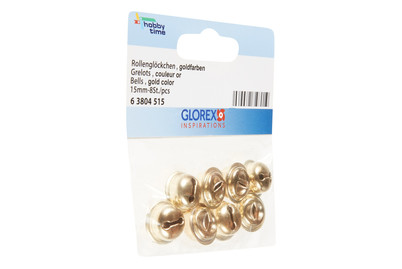Image of Rollenglöckchen 15 mm 8St goldfarben bei JUMBO