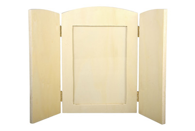 Image of Holz- Fotorahmen, FSC Mix Credit, 18,5x13x0,6cm, m.aufklappb.Seitenteilen bei JUMBO