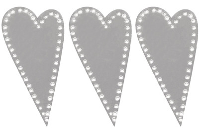 Image of Metall- Herz m. Klebepunkt, 3,5x1,7cm, SB-Btl 12Stück bei JUMBO