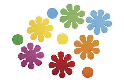 Image of Moosgummi Stanzteile Blumen, 5,5cm, selbstklebend, SB-Btl 40Stück bei JUMBO