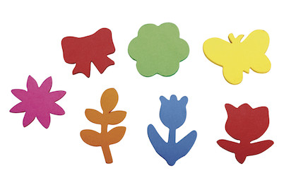 Image of Moosgummi Stanzteile Frühlingserwachen, 2,1-3,4cm,selbstklebend, SB-Btl 100Stück bei JUMBO