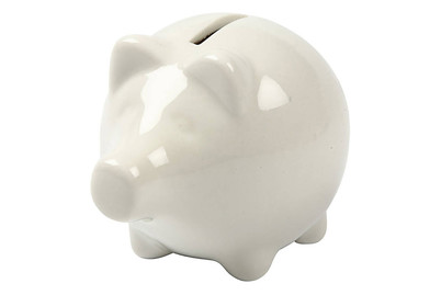Image of Sparschwein klein weiss 7.5x10.5 cm bei JUMBO