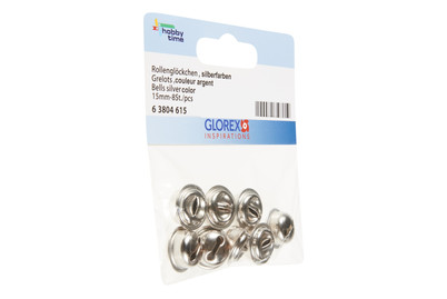 Image of Rollenglöckchen 15 mm 8St silberfarben bei JUMBO