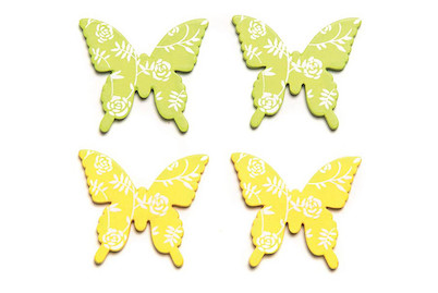 Image of Streuteile Schmetterling 9 St 30 mm gelb / hellgrün bei JUMBO
