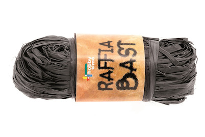 Image of Raffia-Bast schwarz bei JUMBO