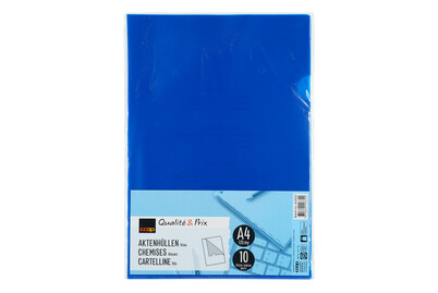 Image of Qualité&Prix 10 Aktenhüllen A4 120my blau bei JUMBO