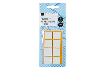 Image of Qualité&Prix Filzgleiter 22x22mm weiss 8 Stück bei JUMBO