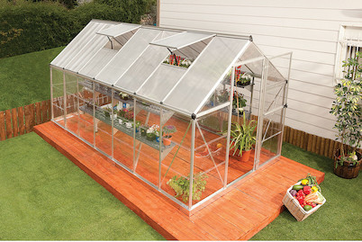 Image of Palram Gewächshaus Hybrid 2 x 4.3 silber bei JUMBO