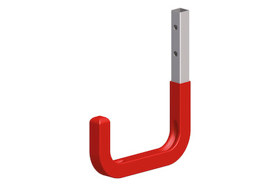 Image of Wandhaken Stahl gummiert rot 150 mm bei JUMBO