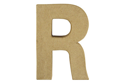 Image of Pappmaché Buchstabe R FSC Recycled100%, 15x10,5x3cm bei JUMBO