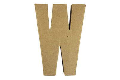 Image of Pappmaché Buchstabe W FSC Recycled100%, 15x10,5x3cm bei JUMBO