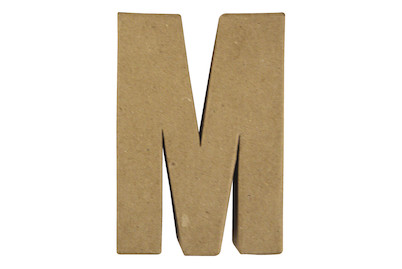 Image of Pappmaché Buchstabe M FSC Recycled 100%, 15x10,5x3cm bei JUMBO