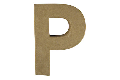 Image of Pappmaché Buchstabe P FSC Recycled 100%, 15x10,5x3cm bei JUMBO
