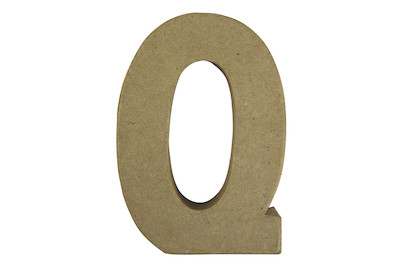 Image of Pappmaché Buchstabe Q FSC Recycled 100%, 15x10,5x3cm bei JUMBO