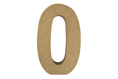 Image of Pappmaché Zahl 0 FSC Recycled 100%, 15x9,4x3cm bei JUMBO