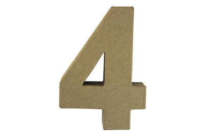 Image of Pappmaché Zahl 4 FSC Recycled 100%, 15x10,5x3cm bei JUMBO