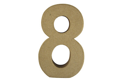 Image of Pappmaché Zahl 8 FSC Recycled 100%, 15x9,4x3cm bei JUMBO