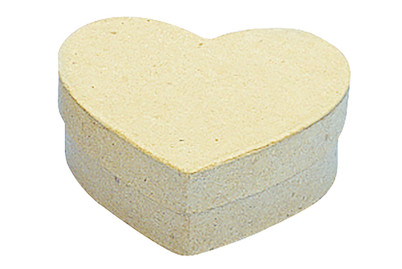 Image of Pappmaché Schachtel FSC Recycled 100%, 9x9x3,5cm, Herzform bei JUMBO