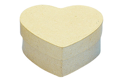 Image of Pappmaché Schachtel FSC Recycled 100%, 10x10x4,5cm, Herzform bei JUMBO