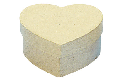 Image of Pappmaché Schachtel FSC Recycled 100%, 13x13x6cm, Herzform bei JUMBO