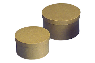 Image of Pappmaché Schachtel FSC Rec.100%, 14cm ø, 8cm bei JUMBO